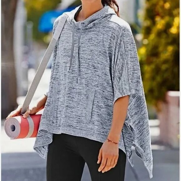 Athleta Blissful Hooded Poncho Sweatshirt, Size S - Picture 1 of 9